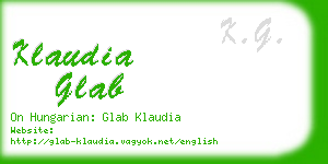 klaudia glab business card